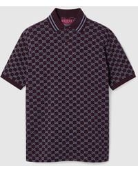 Gucci - Gg Cotton Piquet Jacquard Polo Shirt, Ready-To-Wear - Lyst