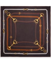 Gucci - Printed Gg Silk Twill Jacquard Shawl - Lyst