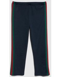 Gucci - Rib Cotton Jersey Pants With Web - Lyst