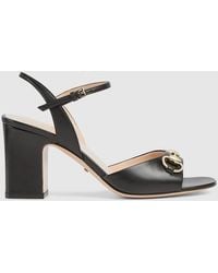 Gucci - Horsebit Leather Sandal - Lyst