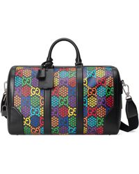 Gucci Mittelgroße Reisetasche mit GG Psychedelic - Schwarz