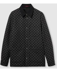 Gucci - Brushed Gg Flannel Jacket - Lyst