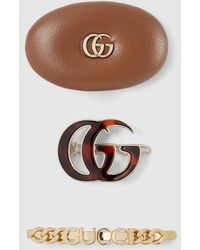 Gucci - Hair Clip Set, Leather - Lyst