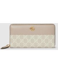 Gucci - Zweifarbige Gg Marmont Brieftasche Mit Rundum-Rv - Lyst