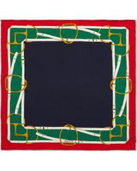 Gucci knitted silk pocket square, Blue