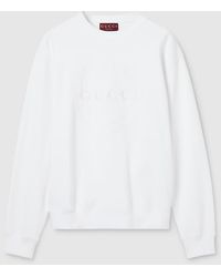 Gucci - Cotton Jersey Sweatshirt With Embroidery - Lyst