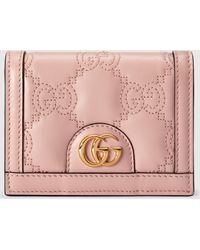 Gucci - GGマトラッセ カードケース ウォレット, ピンク, Leather - Lyst