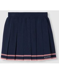 Gucci - Pleated Skirt With Striped Trim, Ready-To-Wear - Lyst