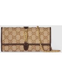 Gucci - Jackie Wallet On Chain, Gg Canvas - Lyst