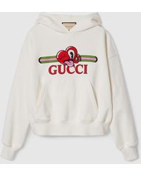 Gucci - Sweatshirt Aus Baumwolljersey Mit Patch - Lyst
