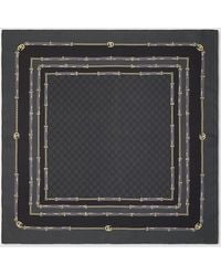 Gucci - Printed Gg Silk Jacquard Carré - Lyst