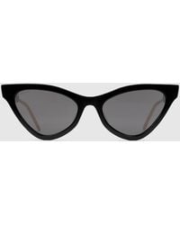 Gucci - Sonnenbrille in Katzenaugenform aus Azetat - Lyst
