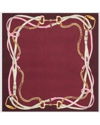Gucci - Printed Gg Silk Jacquard Carré - Lyst