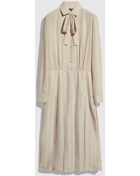 Gucci - Crest Silk Jacquard Dress - Lyst