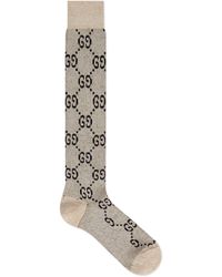 Gucci Socken aus Lamé mit GG Motiv - Mehrfarbig