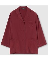 Gucci - Silk Crêpe De Chine Shirt With Embroidery - Lyst