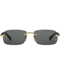 Gucci Rectangular Frame Sunglasses - Grey