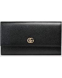 Gucci - 〔GGマーモント〕レザー コンチネンタルウォレット - Lyst