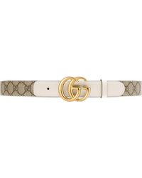 Gucci GG Thin Marmont Belt - Natural