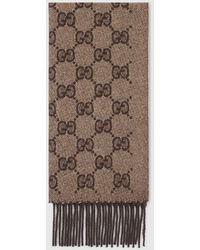 Gucci - Bufanda De Lamé De Cashmere Con Gg - Lyst