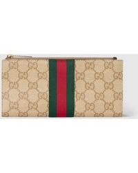 Gucci - Portafoglio Lungo Con Nastro Web - Lyst