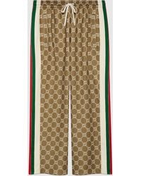 Gucci Jogginghose mit Druckknöpfen und GG Print - Mehrfarbig