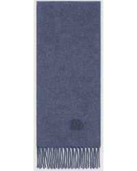 Gucci - Cashmere Scarf With Patch - Lyst
