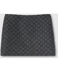 Gucci - Falda De Tweed De Lana Moteado Con Gg, Talla - Lyst
