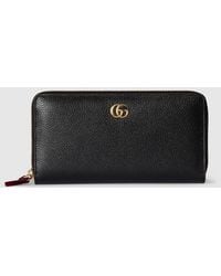 Gucci - Bi-Color Gg Marmont Zip Around Wallet, Leather - Lyst