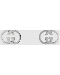 Gucci - Pendientes De Tuerca Interlocking - Lyst