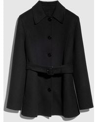 Gucci - Wool Silk Coat With Gg Inside - Lyst