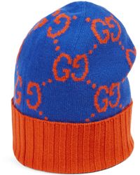 Gucci GG Knit Wool Hat - Orange