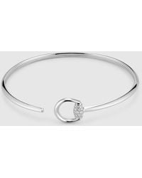 Gucci - Horsebit Diamond 18K Cuff Bracelet - Lyst