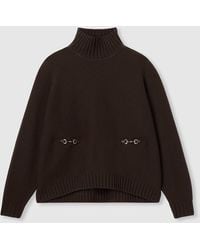 Gucci - Wool Cashmere Sweater With Horsebit - Lyst