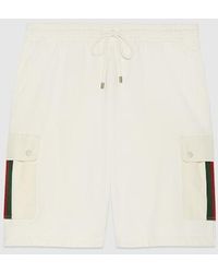 Gucci - Cotton Jersey Shorts With Web - Lyst