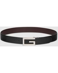Gucci - Reversible Belt With Square G Buckle - Lyst