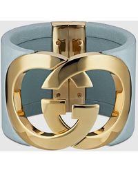 Gucci - Bracelet Manchette Interlocking, Taille - Lyst