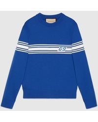 Gucci - Knit Wool Jumper With Square GG - Lyst