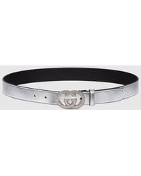 Gucci - Thin Belt With Interlocking G Buckle, Leather - Lyst