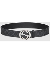 Gucci - GGスプリーム キャンバス ベルト(g バックル), ブラック, GGキャンバス - Lyst