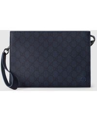 Gucci - Dusty Trim Medium Pouch, Gg Canvas - Lyst