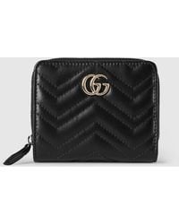 Gucci - Gg Marmont Mini-Brieftasche Mit Reißverschluss - Lyst