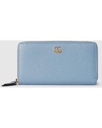 Gucci - Zweifarbige Gg Marmont Brieftasche Mit Rundum-Rv - Lyst