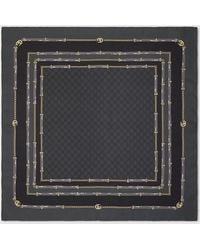 Gucci - Printed Gg Silk Jacquard Carré, Silk - Lyst