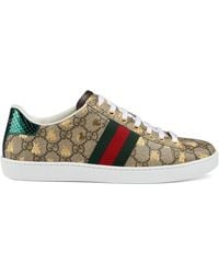 Gucci GG Canvas New Ace Sneakes - Natural