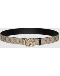 Gucci - Reversible Gg Marmont Belt, Gg Canvas - Lyst