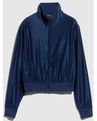 Gucci - Shiny Silk Jersey Zip Jacket With Embroidery - Lyst