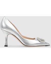 Gucci - Pump With Crystal Interlocking G - Lyst