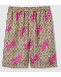 Gucci - Printed Silk Twill Shorts, Ready-To-Wear - Lyst