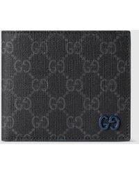 Gucci - Portamonedas Con Gg E Interior Azul - Lyst